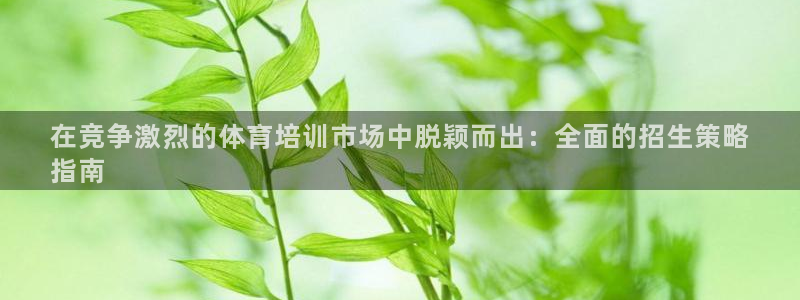 欧陆娱乐登录测速网站：在竞争激烈的体育培训市场中脱颖