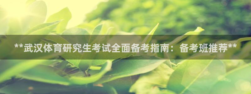 欧陆娱乐天富主管：**武汉体育研究生考试全面备考指南