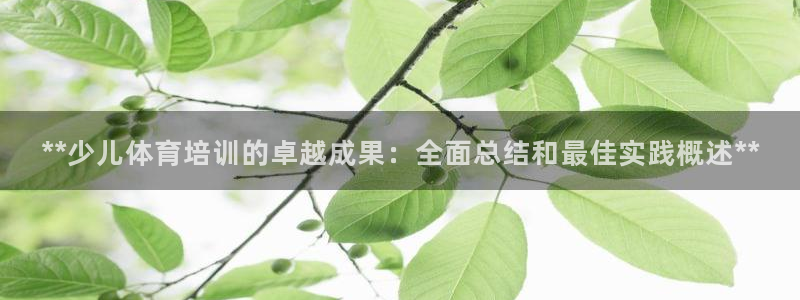 欧陆娱乐注册链接：**少儿体育培训的卓越成果：全面总
